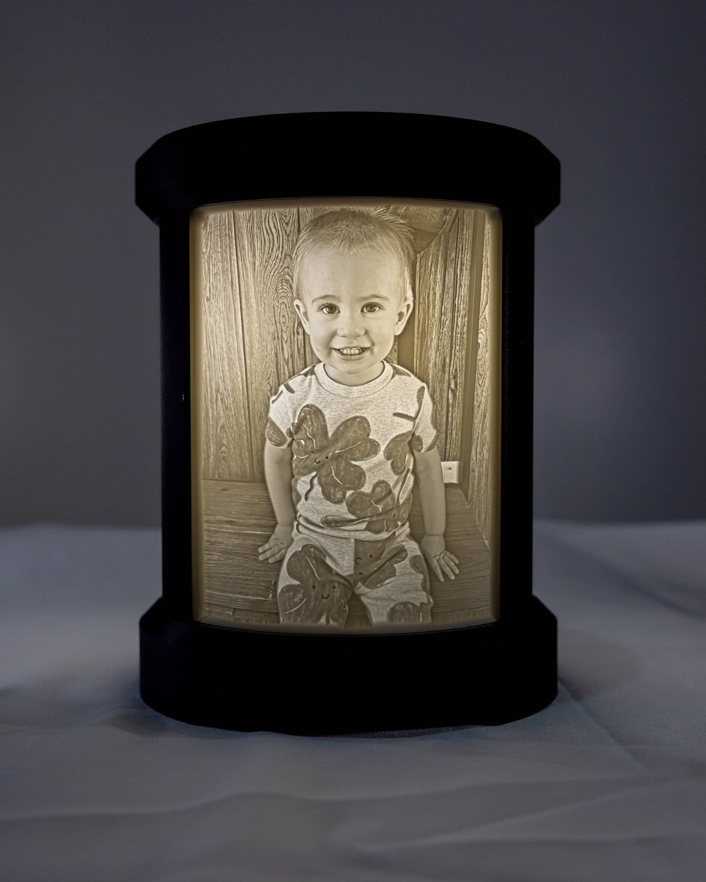 Three Custom Photo Cylindrical Lamp